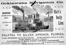Advertisement for the Hart's Line Steamboats
