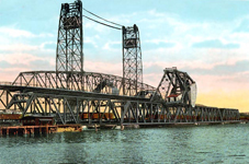 Early photo of the Acosta Bridge