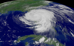 Hurricane Francis, one of three to hit Florida in 2004, covers the entire state