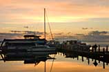 Sunrise photo of boats at dock